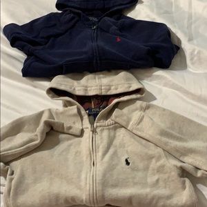 Two used boys Ralph Lauren hoodies size s(8)